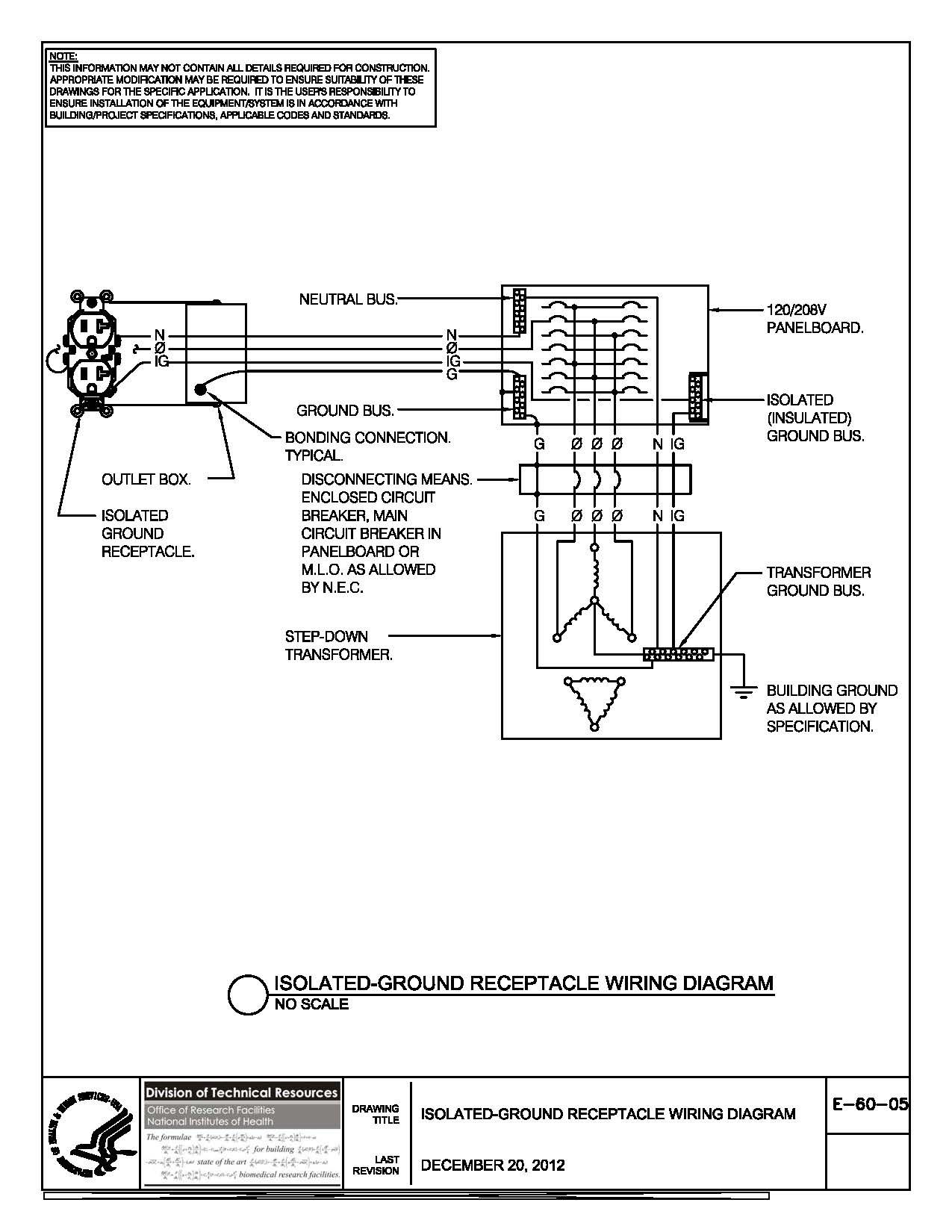 E 60 05_Isolated Ground Receptacle Wiring Diagram